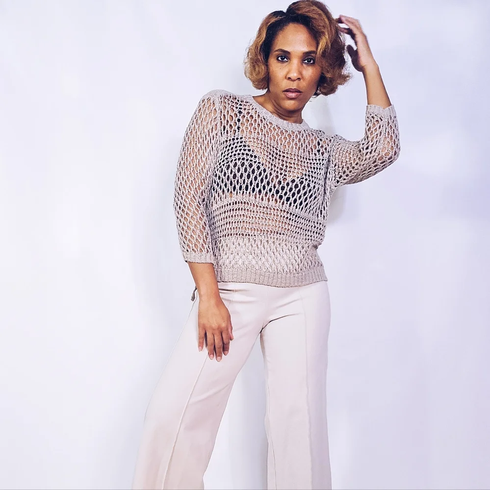 Christian Siriano Netted Top